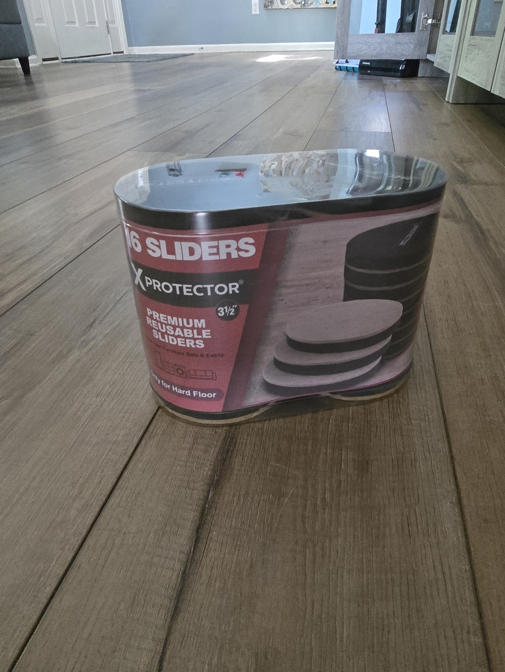 Furniture Sliders - 16 Premium Reusable Sliders (Black/Pink)